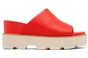 Image of Sorel Joanie IV Slide Wedge Sandals - Womens, Red Glo/Sea Salt, 6, 2069791-617-6
