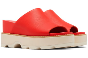 Image of Sorel Joanie IV Slide Wedge Sandals - Womens, Red Glo/Sea Salt, 6, 2069791-617-6