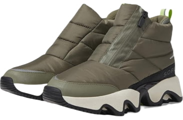 Image of Sorel Kinetic Impact Puffy Zip WP Boots - Womens, Stone Green/Black, 8.5US, 2058681397-8.5