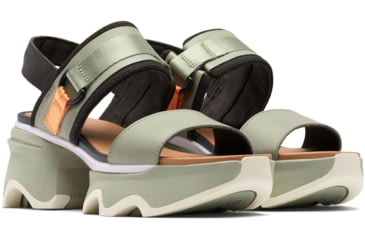 Image of Sorel Kinetic Impact Slingback Heel Sandals - Womens, Safari/Jet, 8 US, 2030481-348-8
