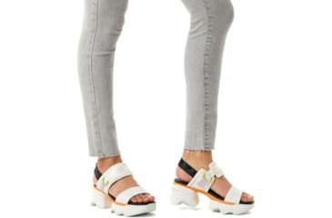 Image of Sorel Kinetic Impact Slingback Heel Sandals - Womens, Sea Salt/Black, 7.5 US, 2035221-125-7.5
