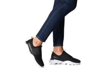 Image of Sorel Kinetic Impact Strap Sneakers - Womens, Black, White, 6, 1999491-010-6