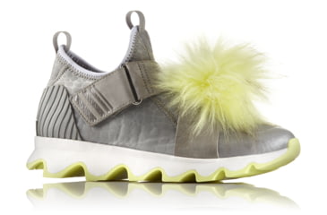 Image of Sorel Kinetic Sneak Fur Casual Boot, Womens, Dove/Spring Yellow, 8 US, 1798141081-8