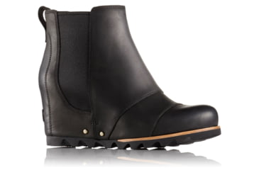 Image of Sorel Lea Wedge 2 Casual Boot, Womens, Black/Quarry, 5 US, 1759141010-5