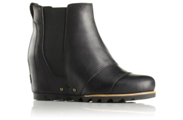 Image of Sorel Lea Wedge Casual Boot - Women's-Black-Medium-6.5