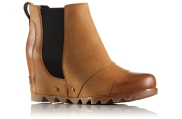 Image of Sorel Lea Wedge Leather Casual Boot, Womens, Camel Brown, 9.5 US, 1787771224-9.5