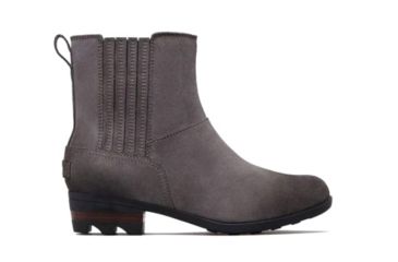 Image of Sorel Lolla Chelsea Boot - Womens, Suede-Quarry, Black, 6, 1822501052-6