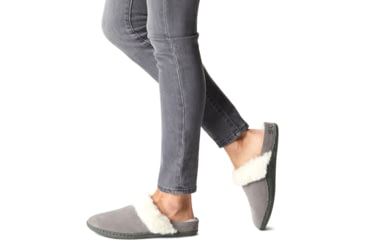 Image of Sorel Nakiska Slide II Slipper - Women's, Quarry, Grill, 8, 1902881-053-8