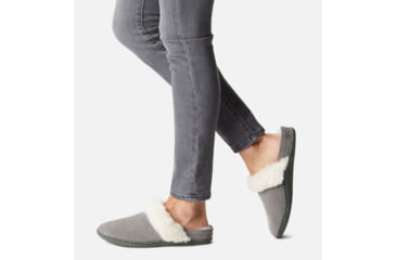 Image of Sorel Nakiska Slide LI Slippers - Womens, Quarry/Grill, 6US, 1902881053-6