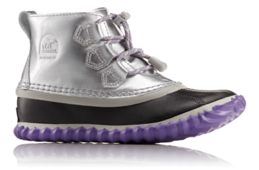 Image of Sorel Out N About Lace Casual Boot, Youth, Lux/Black, 3 US, 1797941964-3