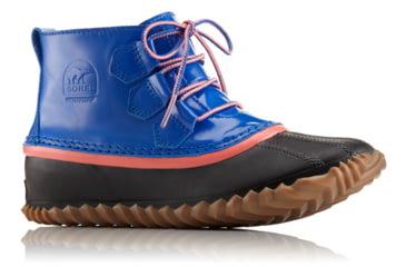 Image of Sorel Out N About Rain Boot, Womens, Blue Macaw/Hot Coral, 8.5 US, 1735301409-8.5