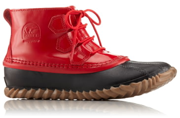 Image of Sorel Out N About Rain Boot, Womens, Bright Red/Black, 5.5 US, 1735301691-5.5