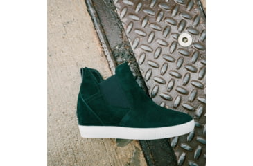Image of Sorel Out N About Slip-On Wedge Boots - Womens, Black/White, 11, 2033021-010-11