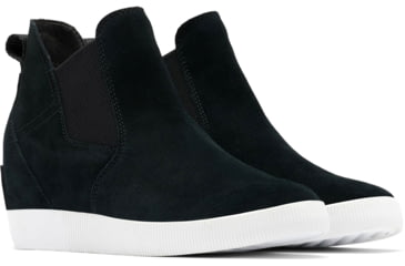 Image of Sorel Out N About Slip-On Wedge II Bootie - Women's, Black, White, 6.5, 2033021-010-6.5