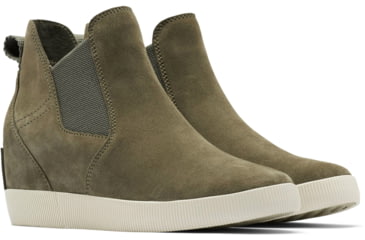 Image of Sorel Out N About Slip-On Wedge II Bootie - Women's, Stone Green, Laurel Leaf, 8, 2033021-397-8