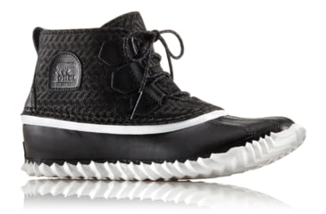 Image of Sorel Out N About Textile Casual Boot, Womens, Black/Sea Salt, 6 US, 1797801010-6