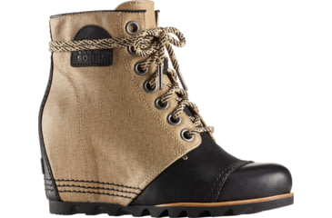 Image of Sorel PDX Wedge Casual Boot - Women's-Black/Beach-Medium-12