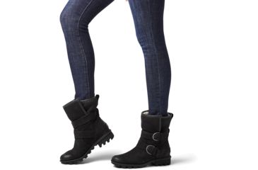 Image of Sorel Phoenix Moto Cozy - Womens, DEL RIO Black, 6.5, 1870301010-6.5