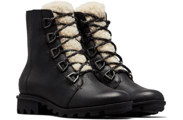 Image of Sorel Phoenix Short Lace Cozy - Womens, Black, 6.5, 1877191010-6.5