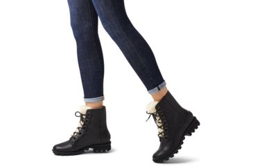 Image of Sorel Phoenix Short Lace Cozy - Womens, Black, 6.5, 1877191010-6.5