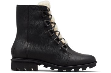 Image of Sorel Phoenix Short Lace Cozy - Womens, Black, 6.5, 1877191010-6.5
