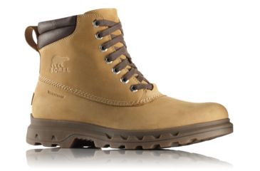 Image of Sorel Portzman Lace Nubuck Leather Casual Boot, Mens, Buff/ Hawk, 10 US, 1760761281-10