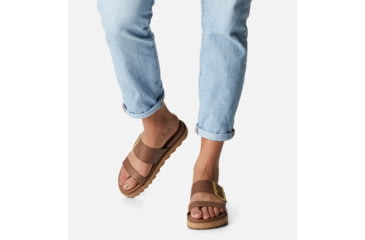 Image of Sorel Roaming Buckle Slide Sandals - Womens, Velvet Tan/Gum 2, 9.5 US, 1944601-243-9.5