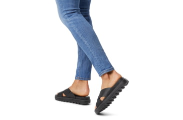 Image of Sorel Roaming Criss Cross Slide - Womens, Black, 8 US, 1892291-010-8