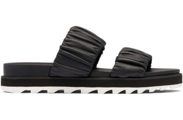 Image of Sorel Roaming Two Strap Slide Sandals - Womens, Black/Chalk, 9.5 US, 1988461-010-9.5