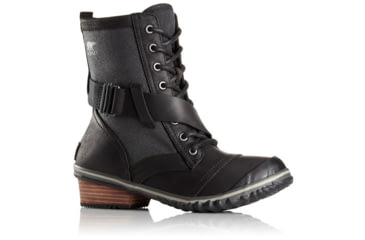 Image of Sorel Slimboot Lace Casual Boot - Women's-Black/Dark Grey-Medium-6