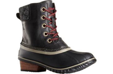 Image of Sorel Slimpack II Lace Casual Boot - Women's-Black/Kettle-Medium-10