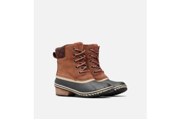 Image of Sorel Slimpack Lace II Rain Boot - Womens, Nubuck-Burro, Cattail, 12, 1822091282-12