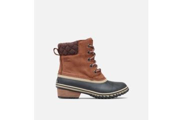 Image of Sorel Slimpack Lace II Rain Boot - Womens, Nubuck-Burro, Cattail, 12, 1822091282-12