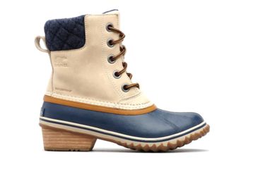 Image of Sorel Slimpack Lace II Rain Boot - Womens, Nubuck-Oatmeal, Colleg, 7.5, 1822091241-7.5