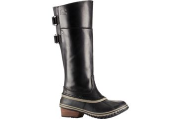 Image of Sorel Slimpack Riding Tall II Casual Boot - Women's-Black/Kettle-Medium-6
