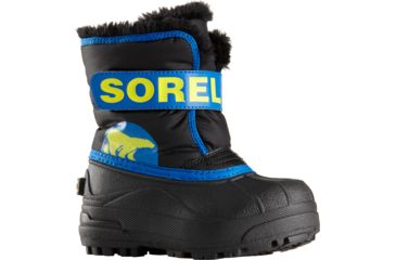 Image of Sorel Snow Commander Winter Boot - Youth-Black/Super Blue-10 Kid