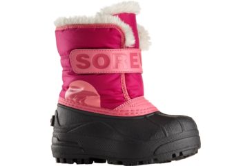 Image of Sorel Snow Commander Winter Boot - Youth-Tropic Pink/Deep Blush-11 Kid
