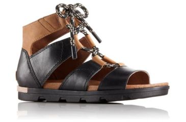 Image of Sorel Torpeda Lace II Sandal - Women's-Black/Elk-Medium-5.5