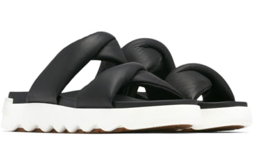 Image of Sorel VIIbe Twist Slide Sandals - Womens, Black/Sea Salt, 7 US, 2039961-010-7