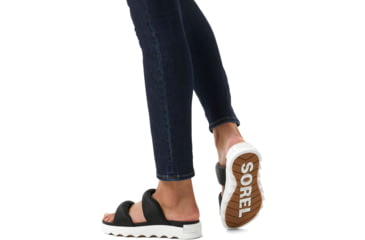 Image of Sorel VIIbe Twist Slide Sandals - Womens, Black/Sea Salt, 7 US, 2039961-010-7