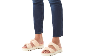Image of Sorel VIIbe Twist Slide Sandals - Womens, Nova Sand/Chalk, 9 US, 2039961-260-9