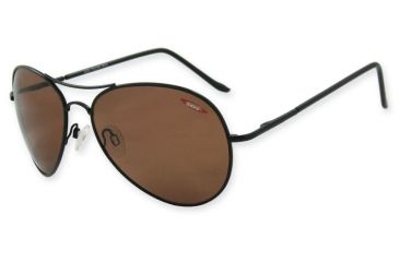 Image of Sos Polar Max / Anchor Sunglasses, Frame - Matte Black/black Temple, Lens - Tac Polarized Brown 1.0mm