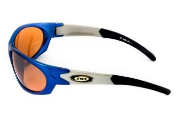 Image of Sos Wraps / Thrasher 1 Sunglasses, Frame - Metallic Blue/silver / Lens - Pc Orange-fm