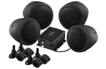 Image of Sound Storm Laboratories Motorcycle System 3in Speakers 1000W Max Bluetooth Aux Input, Black SMC90BB