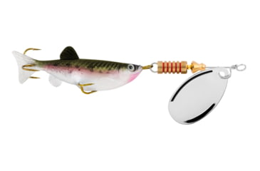 Image of South Bend Mini Spin 1/4oz Silver/Rainbow Trout Number 2, SB-MIN14-RBT