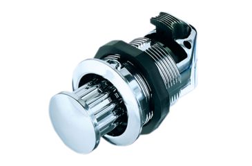 Image of Southco Knob Latch Plastic Chrome Plated Fixed Grip Threaded Body .05-.75 Pop-Out 70003