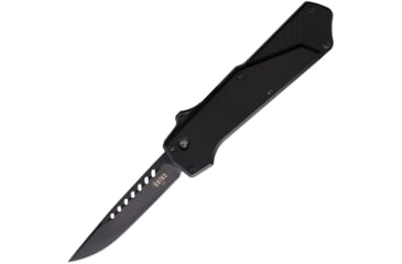 Image of Southern Grind Auto Arachnid OTF Automatic Folding Knife, 3.25in, S35VN Stainless, Black Stonewash Finish, Black Anodized Aluminum Handle, SG12030120