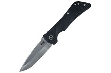 Image of Southern Grind Bad Monkey Folding Drop Point with G10 Handle, Tumbled Satin Blade/Black G10 Handle, Blade Length 4in SG03030001