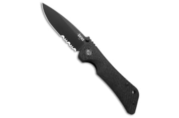 Image of Southern Grind Southern Grind Spider Monkey Liner Lock Knife Carbon Fiber 3.25" Black Serr, Black, CPM S35VN, adult, BHQ-183922