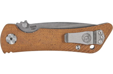 Image of Southern Grind Spider Monkey Folding Knife, 3.25in, CPM S35VN Steel, Micarta Handle, Drop Point Stain, Tan, SG06030025